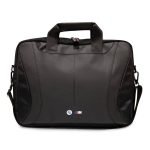BMW LAPTOP BAG 15' - NYLON BLACK M SERIES CARBON FIBER EFFECT WITH BLUE STRIPE