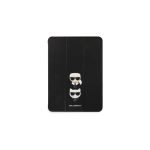 جراب Karl Lagerfeld و Choupette Head Saffiano Folio لجهاز iPad Pro 12.9 (2021/2022) أسود