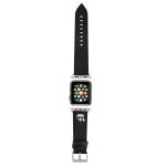 Karl Lagerfeld Strap PU Saffiano Karl Head Logo For Apple Watch 42/44/45MM - Black