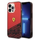 Ferrari PC/TPU IML Case with Bottom Scuderia Allover Print iPhone 14 Pro Max Compatibility - Red