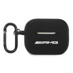AMG AMAPRBK   غطاء AirPods Pro أسود سيليكون شعار كبير