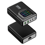 Powerology 200W GaN Charging Terminal Simultaneous Fast-Charging for Multiple Devices - Black