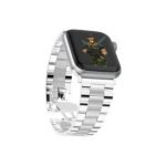 Green Lion Mettalic Grande Acero Correa Bracelet Watch Strap, Fit & Comfortable, Metal Link Bracelet, Replacement Wrist Band Compatible for Apple Watch 42 / 44mm - Silver