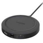 Mophie 2in1 Universal Wireless Charging Hub with USB A and USB C Ports 20W Black