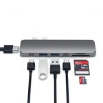 Satechi Aluminium Type-C PRO Hub (HDMI 4K,PassThroughCharging,2x USB3.0,2xSD,ThunderBolt 3)