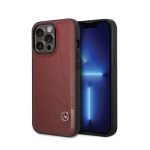 Mercedes Hardcase Leather Wave Patern red IPHONE 14 PRO