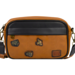 OTECi Leather Zipper Bag Crossbody Large Capacity Natural Cowhide Fashion Travel Bag Brown Retro Backpag Street Fanny Pack