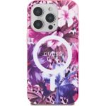 CG MOBILE Guess Compatible with iPhone 16 Pro Max IML Hard Case with Jungle Design, Compatible with MagSafe, Drop Protection, Easy Snap-On, Slim Design, Anti-Scratch - Purple