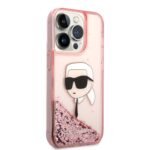 Karl Lagerfeld Liquid Glitter NFT Karl's Head Hard Case for iPhone 16 Pro Max