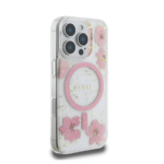 Guess MagSafe Hard Case with Resin Flowers Design For iPhone 16 Pro Max, Drop protection, Comfortable Grip