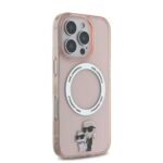 Karl Lagerfeld Compatible with MagSafe IML Hard Case with Karl & Choupette Head 16 pro max