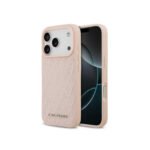 Karl Lagerfeld MagSafe Full Wrapped PU Leather Case with Karl Grain for iPhone 17 Pro Max Slim Profile Drop Protection Comfortable Grip Lightweight Design Pink