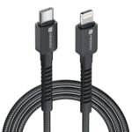 ROCK Z28 C to lighting PD  27W Metal Braided Fast Charging Data Cable 1m BLACK
