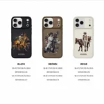 iPhone 17 Pro Max Genuine Leather Original Santa Barbara Polo Club Cedric Series Back Cover Black