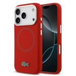 LACOSTE Lacoste MagSafe Silicone Case with Metal Logo for iPhone 17 Pro Max Drop Protection Sustainable Packing Red