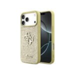 GUESS Guess iPhone 17 Pro Max Back cover case Big 4G Fixed Glitter Gold