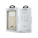 Karl Lagerfeld MagSafe Leather Case Beige iPhone 17 Pro Max Beige