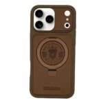 Phone 17 Pro max Genuine Leather Original Santa Barbara Polo Club Primo Series Case with Magsafe brown