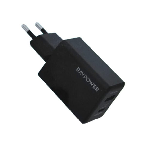 Ravpower 45w wall charger GaN- black- PC1099 A+C Ports