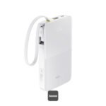 Baseus EnerFill FC51 Bipow2 Pro Power Bank With Built-in cable 10000mAh 22.5W Digital Display - Moon White