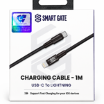 Smart Gate Charging Cable 1m Type-C to Lightning- black