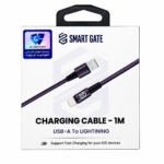 Smart Gate Charging Cable 1m Type-A to Lightning- Black