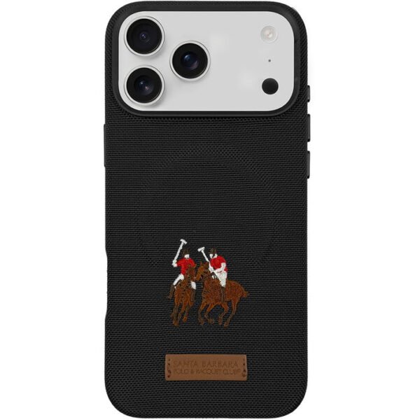 Santa Barbara Yolanda Series Leather Magsafe Case-Black-iPhone 17 Pro Max