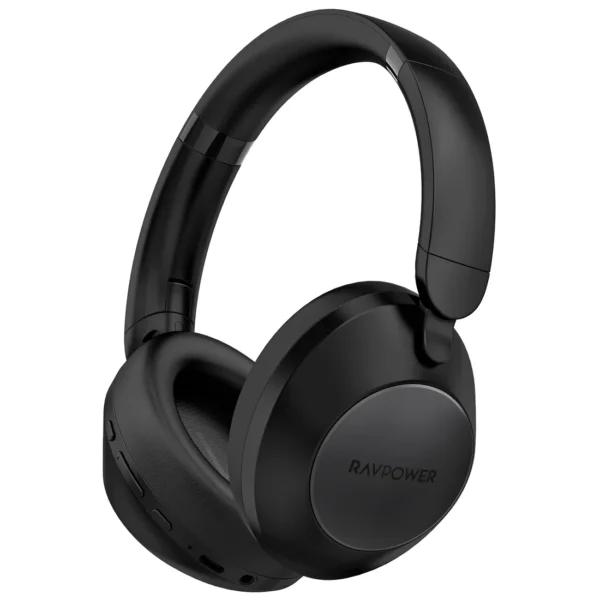 RAVPower RP-BH1019 ANC Wireless Headphones Active Noise Cancelling Built In Microphone Bluetooth Over Ear Headset Black (18 Month Warranty)