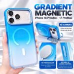 Cooyee Gradient Magnetic MagSafe 360 Drop protection Case for iPhone 18 ProMax Blue