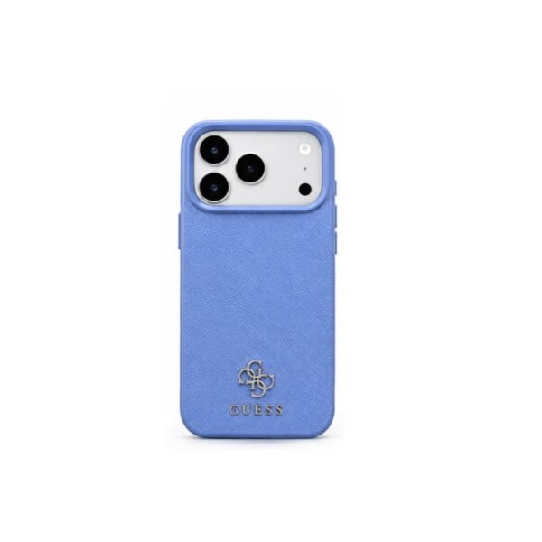 Guess Saffiano Magsafe Phone Case for iPhone 18 Pro / 17 Pro Blue