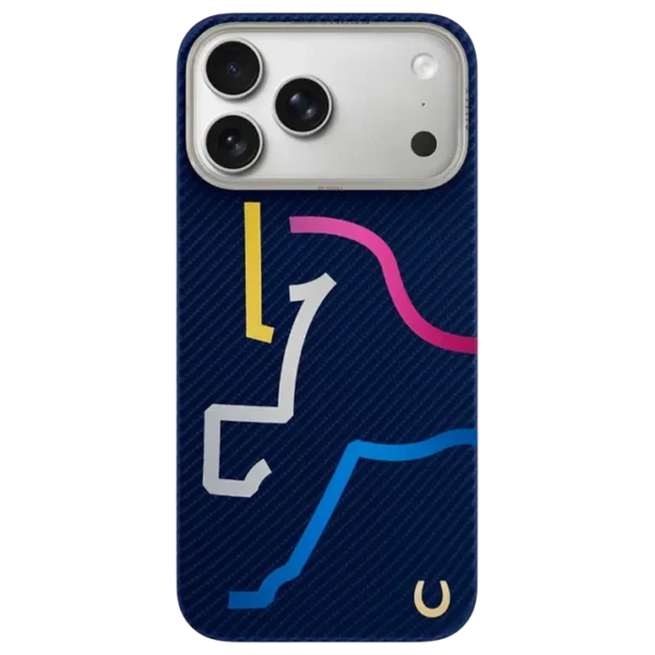 AIRITY Aramid Fiber Phone Case Year of the Horse Limited Edition for iPhone 17/18Pro Max MagSafe Compatible Blue