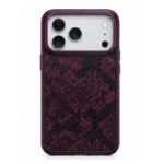 TGVI'S Vida Series Veneer Finish Phone Case for iPhone 18 Pro Max Burgundy